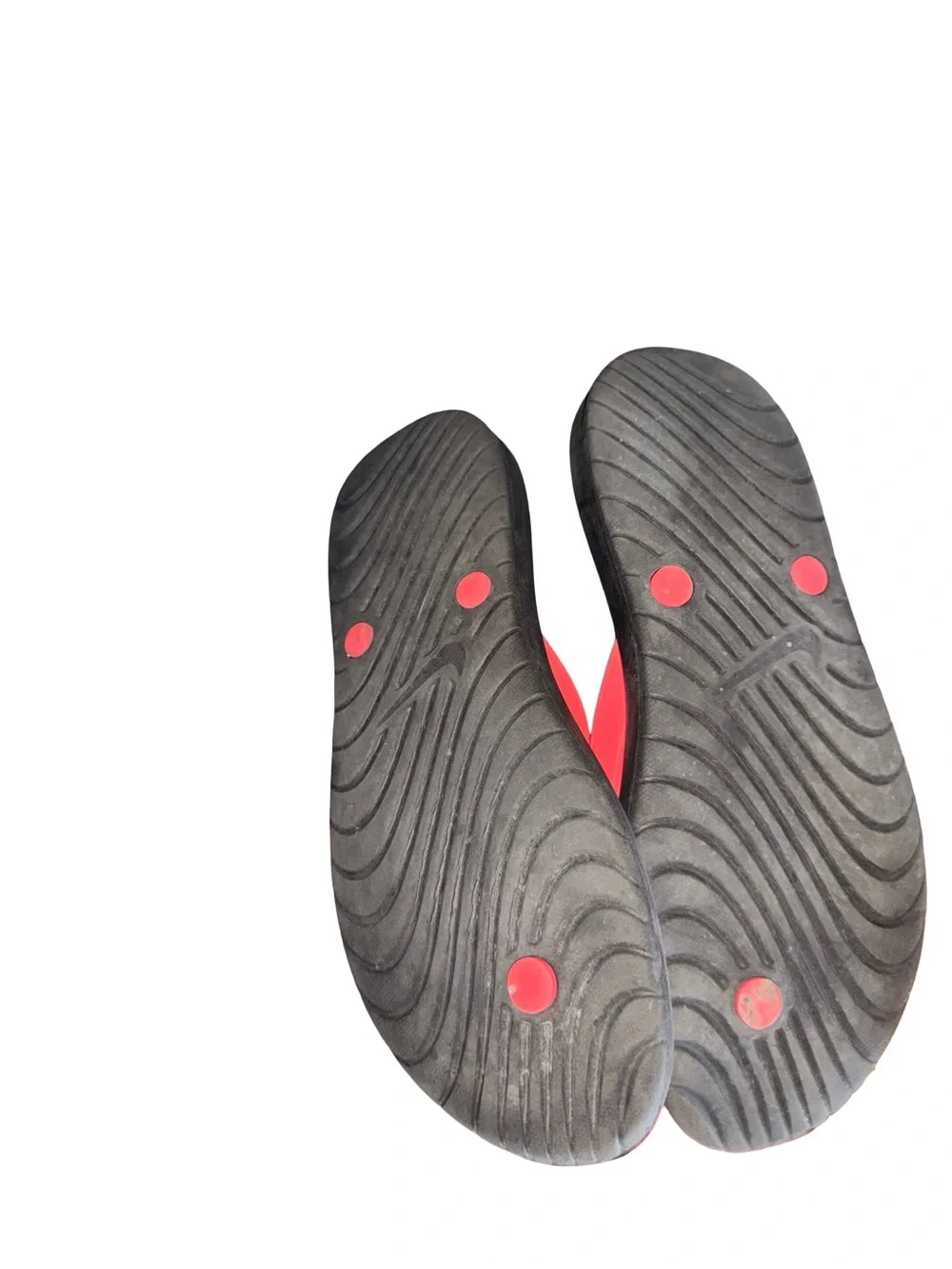 Men's Nike Solay Thong Sandals in red and black size 12